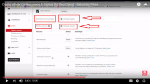 PRINT STATUS E RECURSOS CANAL YOUTUBE